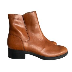 Wonders Chelsea Ankle Boots Block Heel in Cognac Size EU 40 | US 9